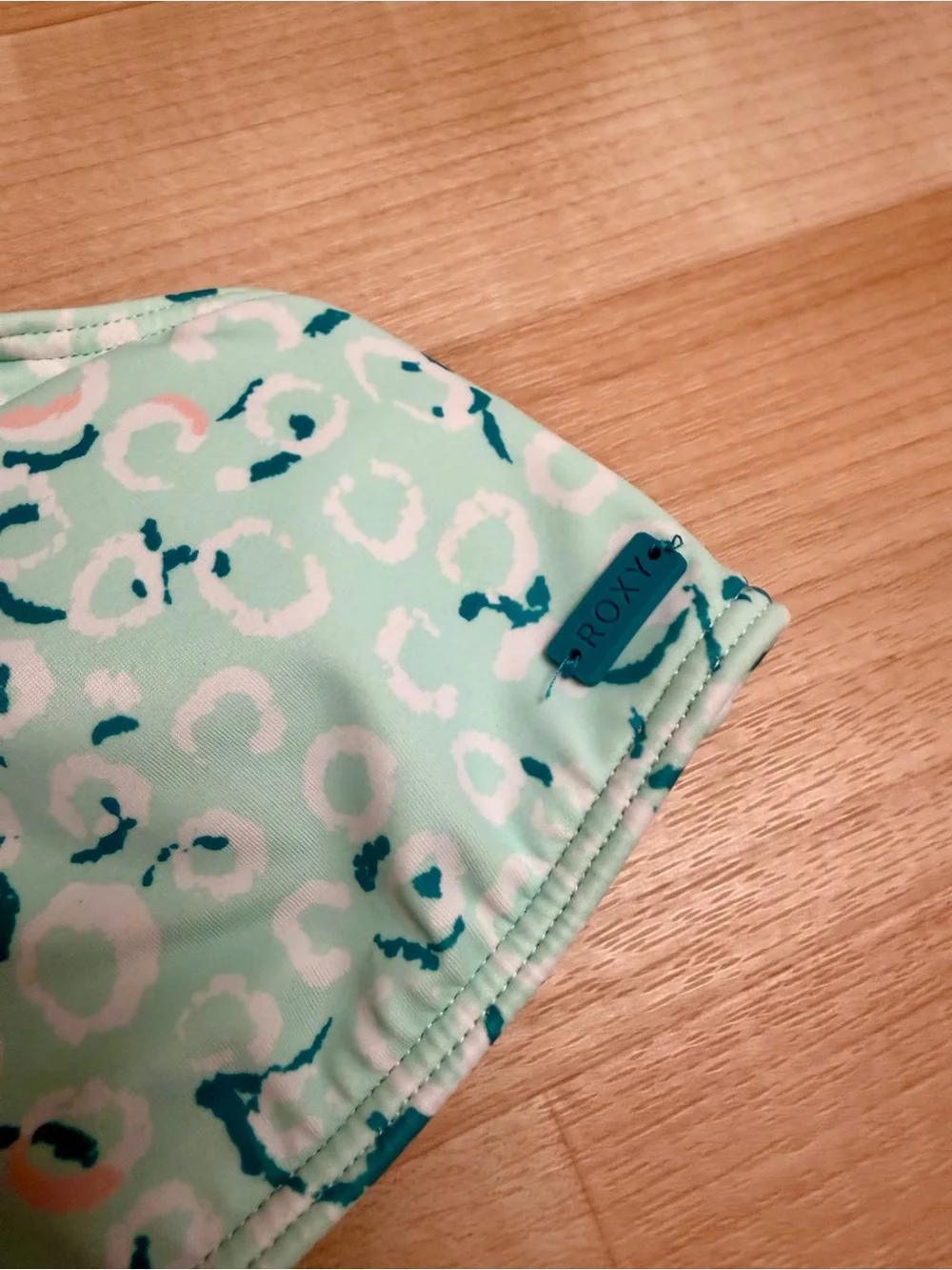 Roxy Girls Bikini Set Mint Leopard Print Size 12/L